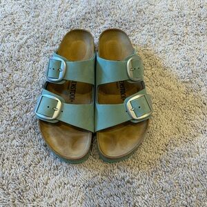 Birkenstock Arizona Big Buckle Nubuck Leather Beryl size 40 (9-9.5)